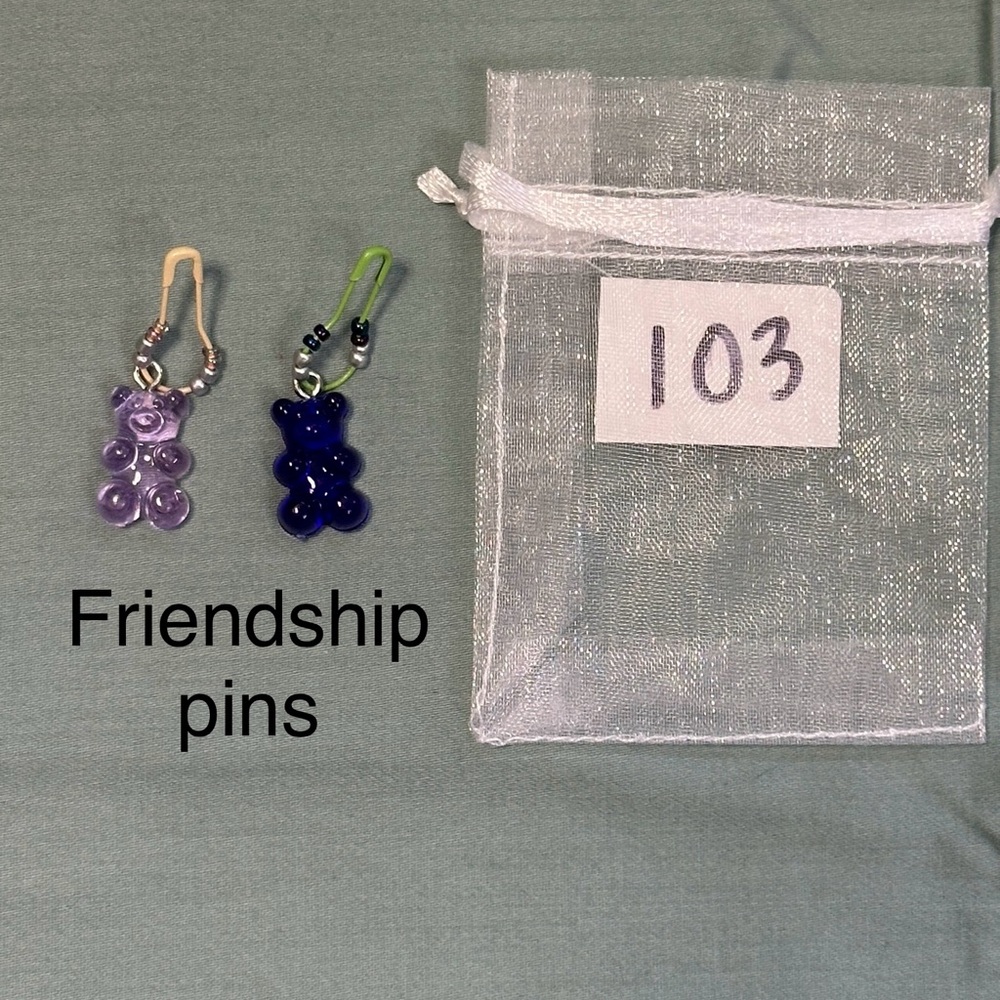 Purple and Blue Friendship Pins
